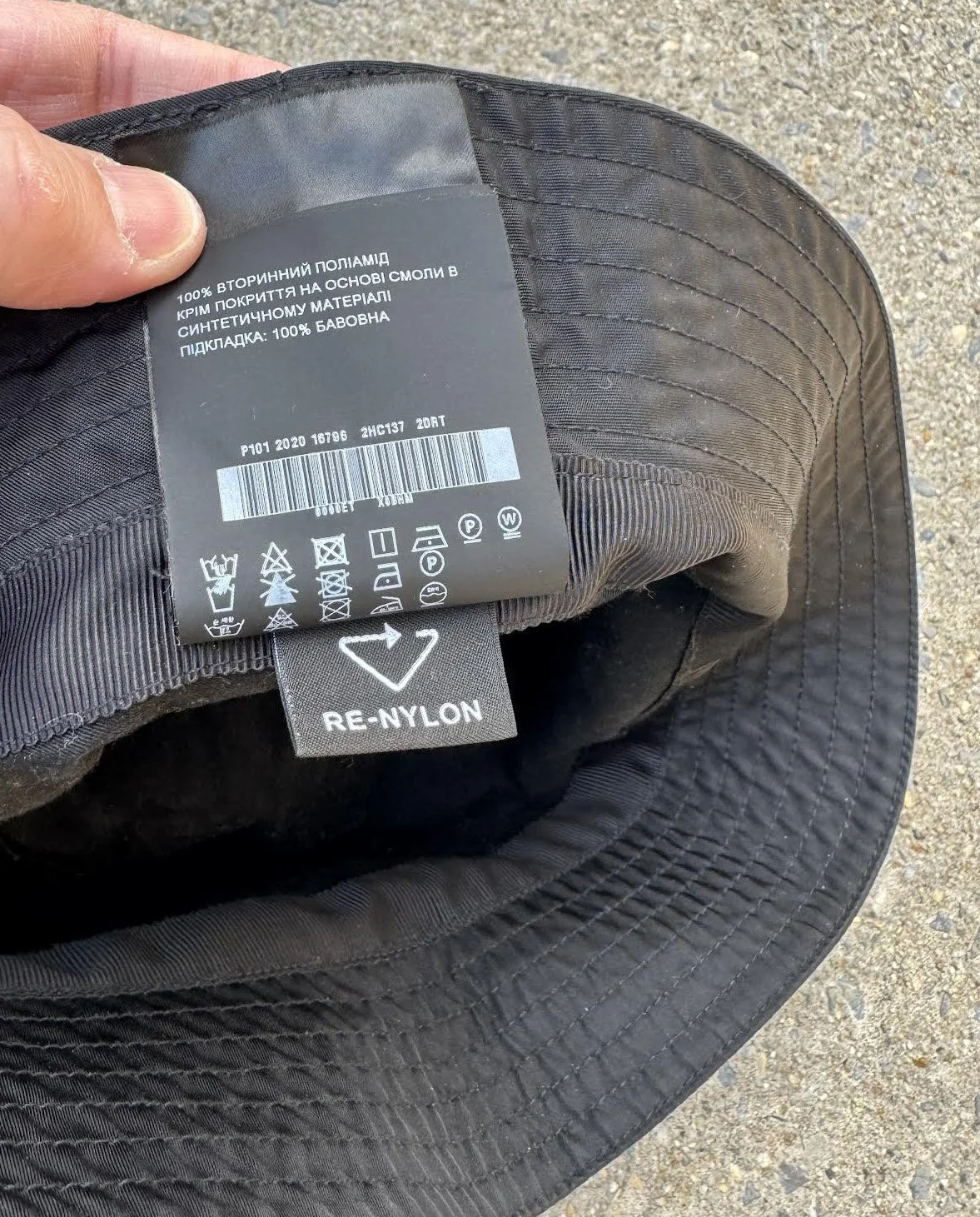 Prada Re-Nylon Black Bucket Hat (Size L) — RootsBK